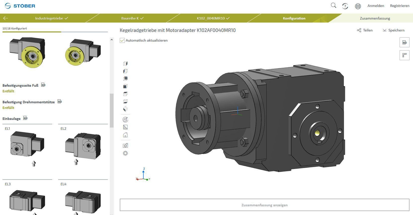 Online Configurator Tool allows design engineers to create their own drive specifications quickly and easily