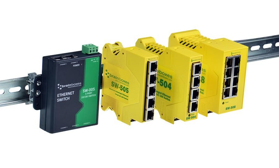 Industrial Switches DIN Rail, Redundant Power and Wide Op Temp