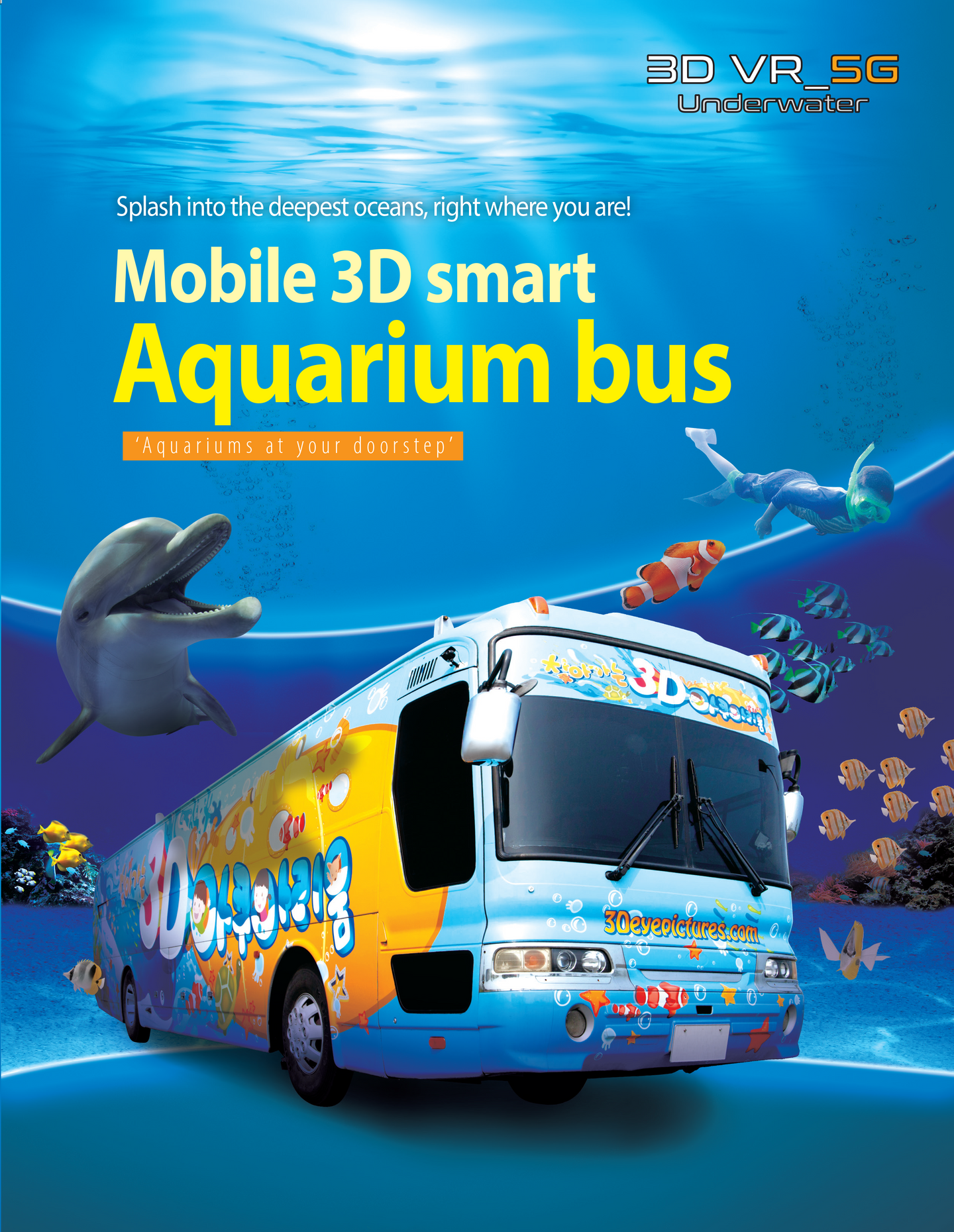 Mobile theme park] Mobile 3D VR Smart Aquarium BUS - Saudi