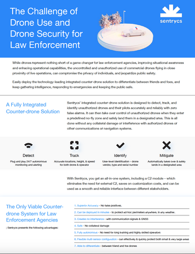 Sentrycs One Pager for Law Enforcement
