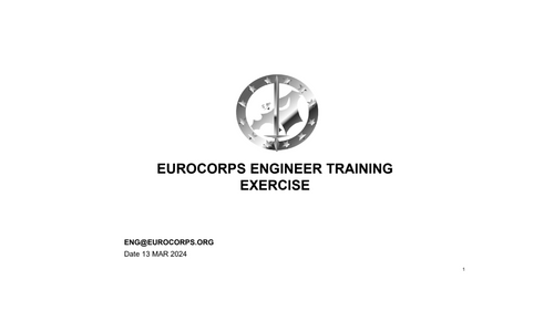 09:00 AM - Exercising for Combat Engineer Interoperability and journey to NRF Certification