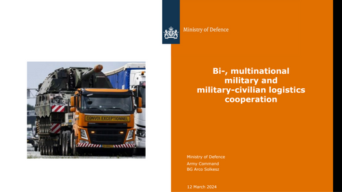 10:00 AM - Defence White Paper 2022: impact on modernisation for Dutch military logistics