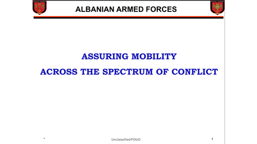 12:15 PM - Assuring mobility in contested and transparent battlespaces