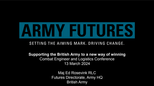 14:15 PM - Supporting the British Army to a new way of winning