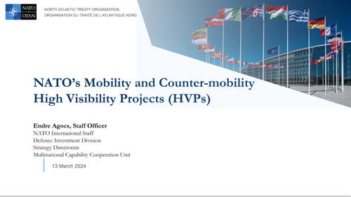 14:15 PM - Advancing NATO’s three Military Engineering High Visibility Projects (HVP)