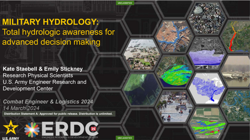 14:45 PM - Military hydrology – total hydrologic awareness for advanced decision making