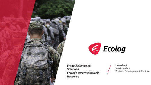 15:15 PM - From Challenges to Solutions: Ecolog's Expertise in Rapid Response