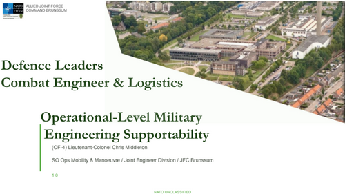 17:30 PM - Operational-level military engineering plan supportability