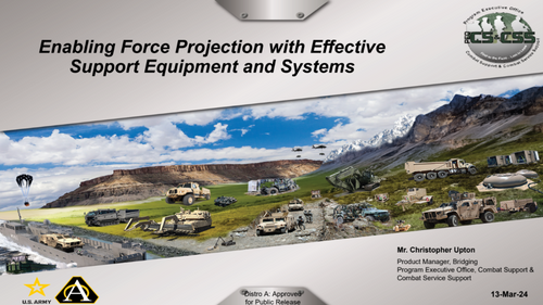 09:00 AM - Enabling Force Projection with Effective Support Equipment and Systems