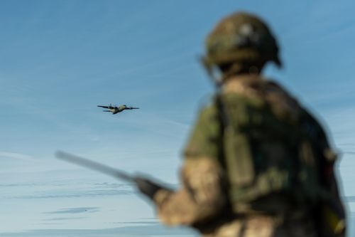 British And Japanese Paratroopers Train In Kyushu