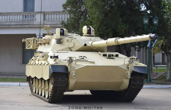 Argentine Army unveils its TAM-2C-A2 latest light tank during its 213th Anniversary Celebration