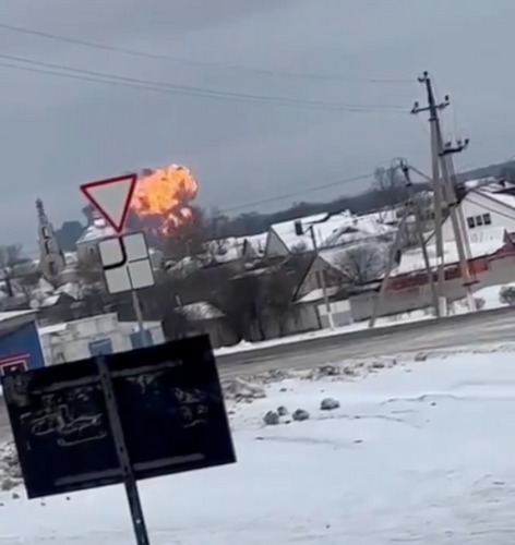 Russian military plane crashes near border with Ukraine