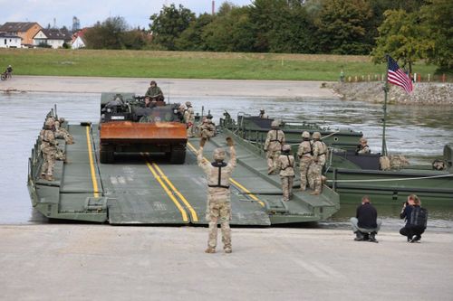 Forces Combine To Ford The Danube