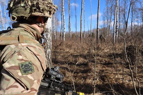 British troops safeguarding territory in eastern Europe