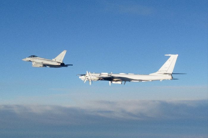 RAF Typhoon jets intercept Russian bombers flying north of Scotland