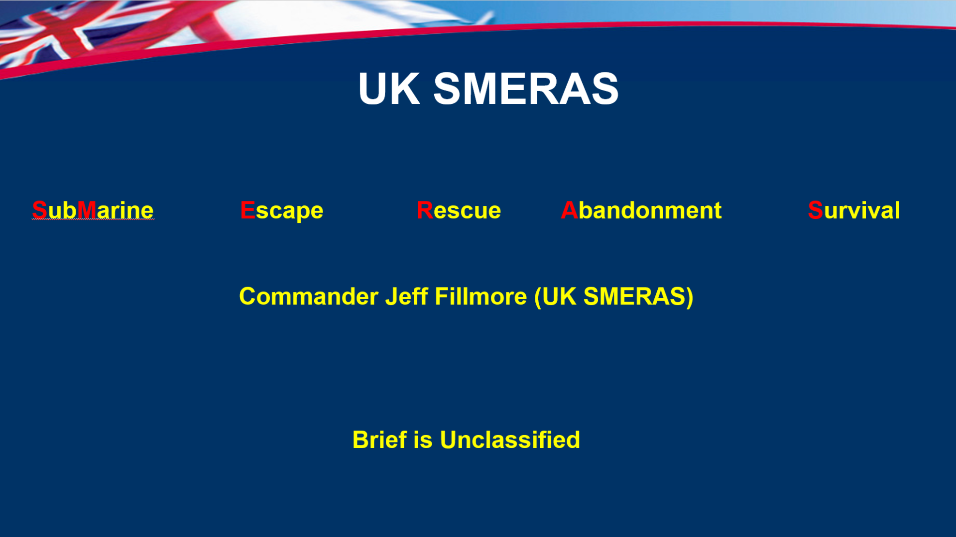 10:00 – UK Submarine escape and Rescue – an extremely niche capability