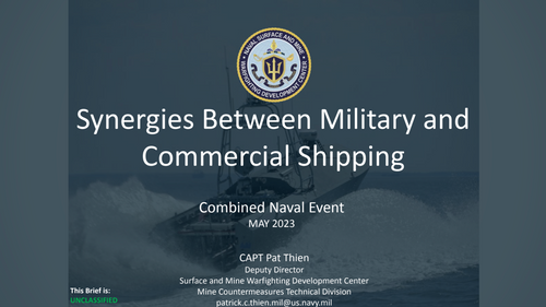 10:15 AM - Exploring the synergies between military and commercial shipping
