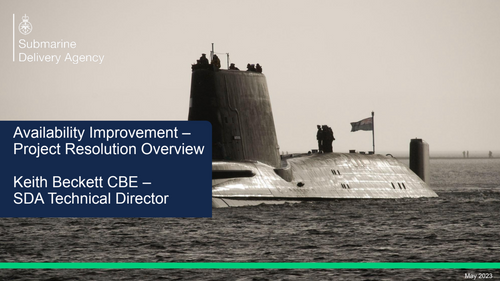 2:30 PM - Project Resolution and the impact on UK submarine readiness