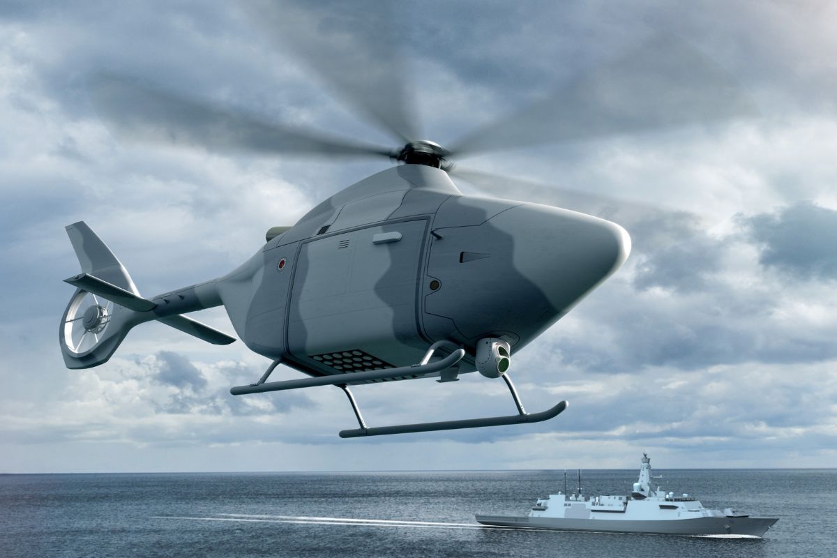 A CGI rendering of the Proteus UAS in action. Image: Leonardo