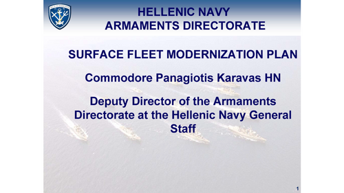 12:15 - The Hellenic Navy’s modernisation plan