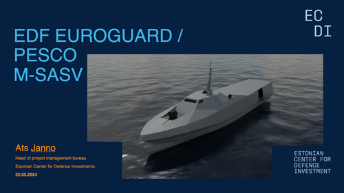 10:00 - M-SASV (Medium Size Semi-Autonomous Surface Vessel) development in the EDF EUROGUARD project