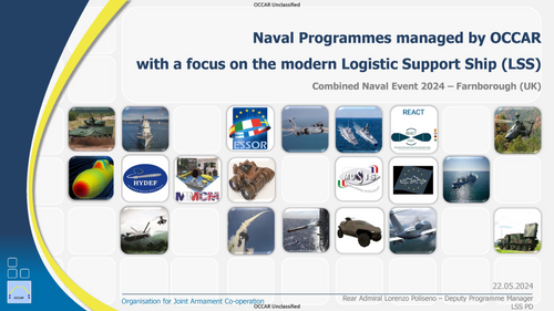 12:15 - Naval programmes managed by OCCAR with a focus on the modern Logistic Support Ship (LSS)