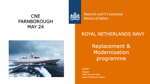 14:45 - Royal Netherlands Navy replacement and modernisation programme