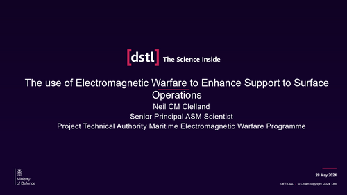 09:00 - The use of EW to enhance support to surface operations