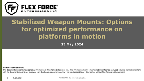 11:45 - Stabilised weapon mounts: Options for optimised performance on platforms in motion