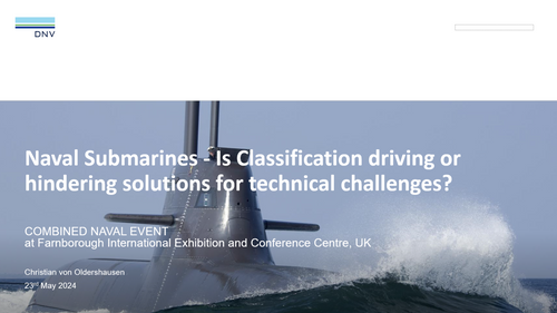 11:45 - Naval submarines - Is class driving or hindering solutions for technical challenges?