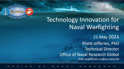17:00 - Technology innovation for naval warfighter