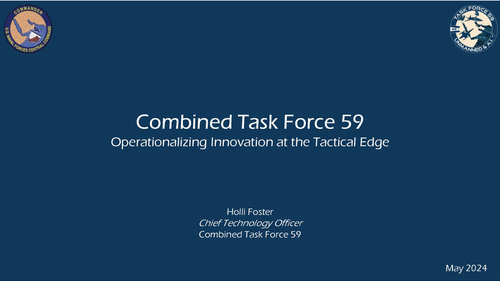 15:15 - From experimentation to operations: Task Force 59, the force provider