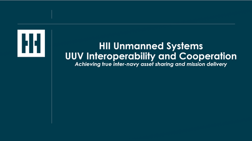 16:30 - UUV interoperability and co-operation - Achieving true inter-navy asset sharing and mission delivery