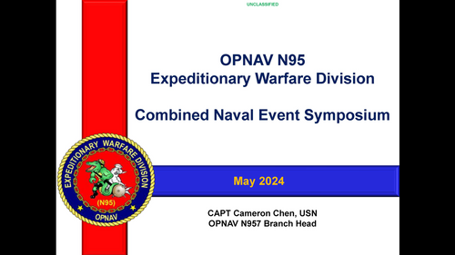 09:00 - US Navy Expeditionary force enabling Distributed Maritime Operations