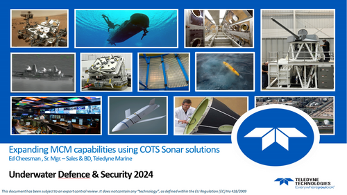 11:45 - Expanding MCM capabilities using COTS sonar solutions