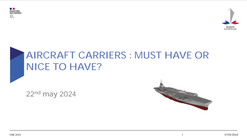 17:30 - Future French Carrier: Challenge and opportunity