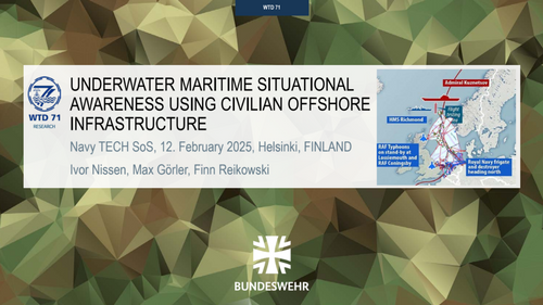 1150 – Underwater maritime situational awareness using civilian offshore infrastructure