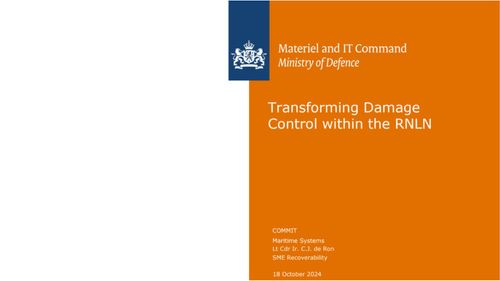 11:00 - Transforming damage control within the Netherlands Navy