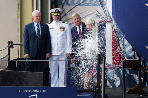 U.S. Navy Christens Ship Built By Austal