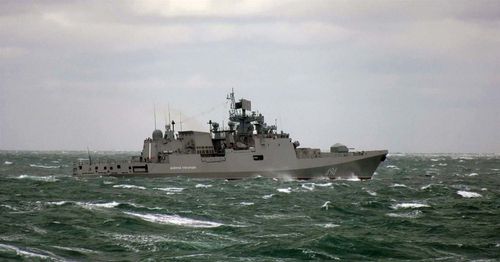 Royal Navy warship shadows Russian vessel through the Channel