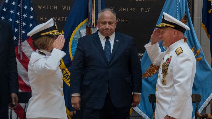 Adm. Lisa Franchetti takes the helm as 1st woman to run the US Navy