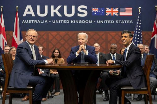 AUKUS: UK, US and Australia to launch talks expanding defence pact