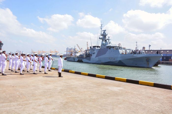 HMS Spey drops anchor in Sri Lanka for maiden visit to Colombo