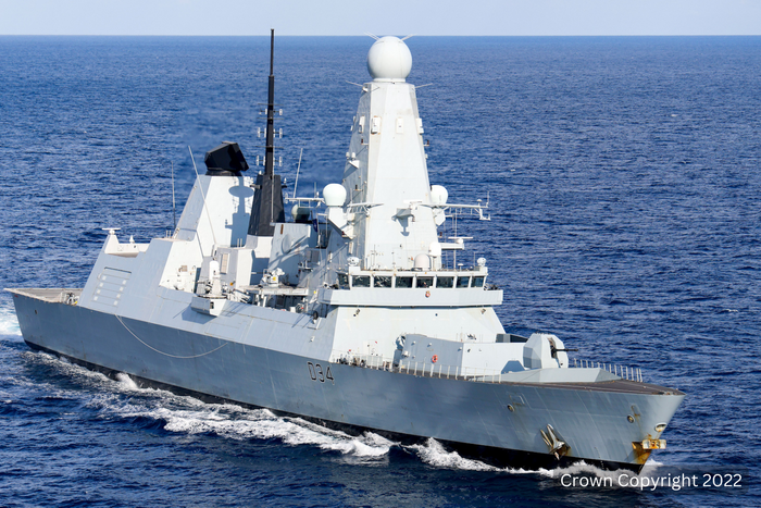 Royal Navy destroyer rescues four from yacht at risk of sinking in Channel