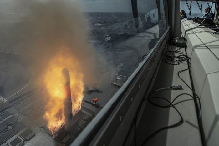 Tomahawk Missile Successfully Fired By Dutch Frigate