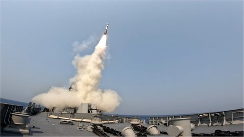 Navy test-fires ship-launched version of BrahMos missile