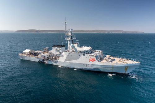 Happy tour for HMS Tamar as she gears up for festive period in South Pacific
