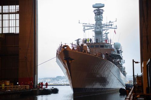 Type 23 Frigate In For Maintenance Ahead Of Global Deployment