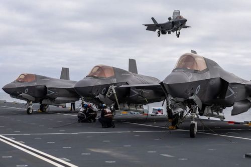 Air Assets Join Up With Carrier Strike Group