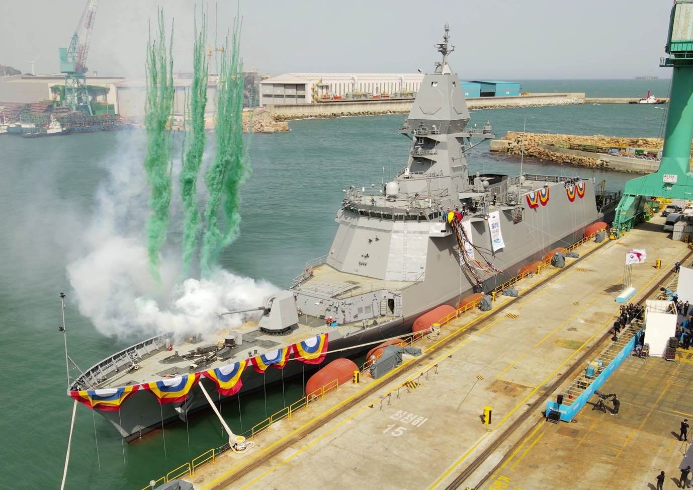 HHI Launches First Chungnam-Class FFX Batch III Frigate For ROK Navy
